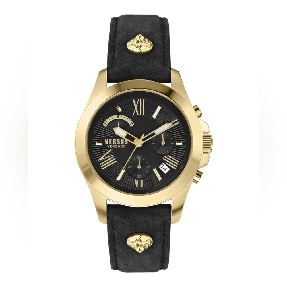 VERSUS Versace ChronographBracelet & Leather Strap Watch,